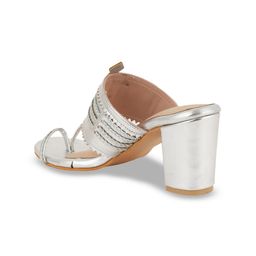 Mast & Harbour Textured Party Block Sandals with Laser Cuts image 3