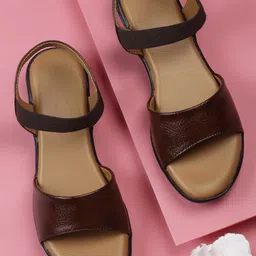 sneakers villa Textured Open Toe Flats-picture-5