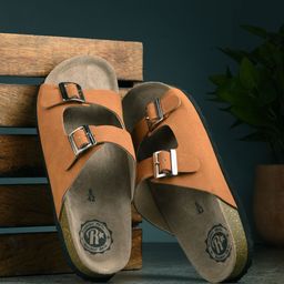 The Roadster Lifestyle Co. Men Tan Slip-On Comfort Sandals-image-34
