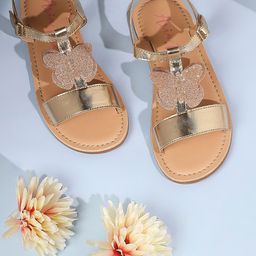Aria Nica Girls Embellished Open Toe Flats-picture-51