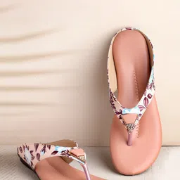 DEAS Printed One Toe Flats-7