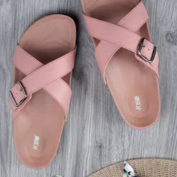 REFOAM Strappy Buckle Detailed Open Toe Flats-picture-15