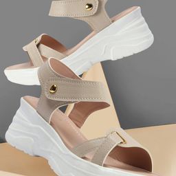 VENDOZ Open Toe Casual Wedges-25