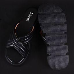 Lavie  Cross Strap Open Toe Flatform Heels-3