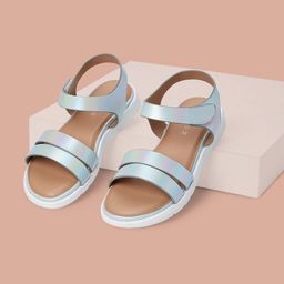 Pantaloons Junior Girls Double Strap Open Toe Flats-18