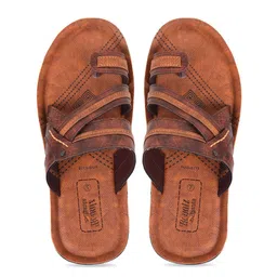 Ajanta Men Textured Comfort Sandals-11