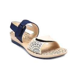 Ajanta Printed Open Toe Flats-53