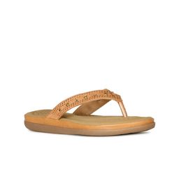 Bata Embellished Open Toe Flats-41