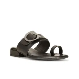 Naturalizer Leather One Toe Flats With Buckles-48