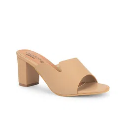 SALARIO Women Brown Solid Block Heels-image-80