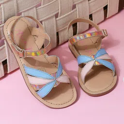 Aria Nica Strappy Open Toe Flats-14