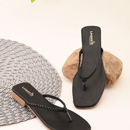 Longwalk Textured One Toe Flats-18