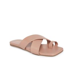 People Women Pink Solid One Toe Flats-picture-37