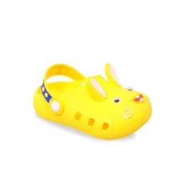 Yellow Bee Unisex Kids Yellow & Blue Rabbit Shaped Clogs-12