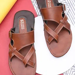 HERE&NOW Men Tan Comfort Sandals-image-85