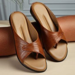 sneakers villa Textured Open Toe Flats-40