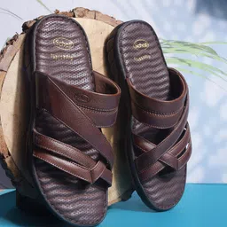 Scholl Men Leather Comfort Sandals-image-88