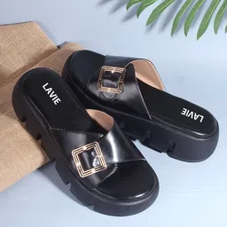 Lavie Buckle Detail Flatform Heels-image-10