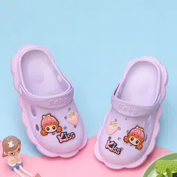Yellow Bee Girls Strawberry & Doll Self Design Clogs-26