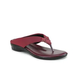 SAPATOS Women Maroon T-Strap Flats-image-65