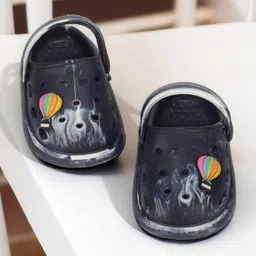 Lil Lollipop Kids Marble Look Hot Air Balloon Applique Rubber Anti-Slip Clogs-30