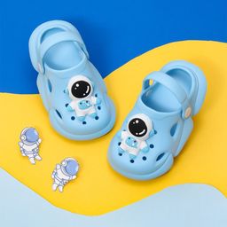 Yellow Bee Boys Astronaut Detail Applique Clogs-55