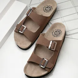 The Roadster Lifestyle Co. Men Brown Slip-On Comfort Sandals-image-46