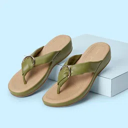 Forever Glam by Pantaloons Perforated Knotted T-Strap Flats-image-33