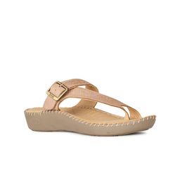 Scholl Embellished Leather One Toe Flats With Buckles Detail-image-97