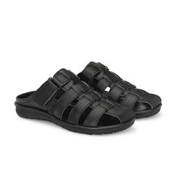 Azzaro Black Slip-On Comfort Sandals-image-61