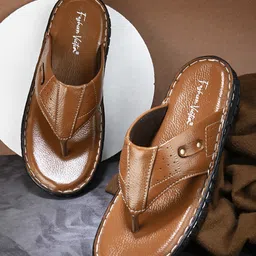 Fashion Victim Men Textured Leather Comfort Sandals-image-67