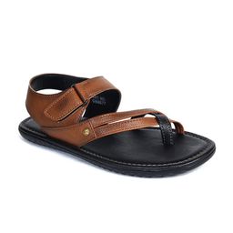 Ajanta Men Textured Comfort Sandals-8