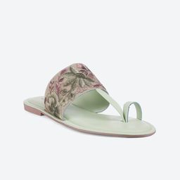 Biba Women Green Embellished One Toe Flats-21