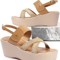VENDOZ Open Toe Wedge Heels-58