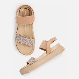 Kenneth Cole Textured Open Toe Flats-80