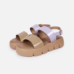 Lavie Beige Platform Sandals-image-69