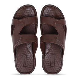 Ajanta Men Textured Comfort Sandals-image-72