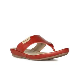 Hush Puppies Textured Leather Open Toe Flats-52