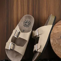 The Roadster Lifestyle Co. Men Beige Slip-On Comfort Sandals-picture-43