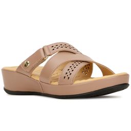 Scholl LUNA Leather Open Toe Flats With Laser Cuts-picture-28