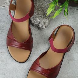 AROOM Women Open Toe Flats-image-14