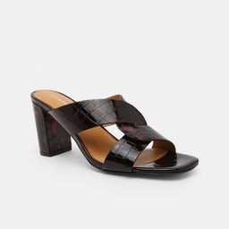 Vero Moda Textured Leather Open Toe Block Heels image 5
