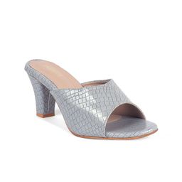 FABBHUE Textured Open Toe Block Heels-14