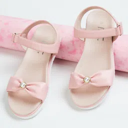 Fame Forever by Lifestyle Girls Embellished Open Toe Flats With Velcro Closure-image-68