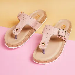 Fame Forever by Lifestyle Girls Embellished T-Strap Flats With Buckle Detail-57