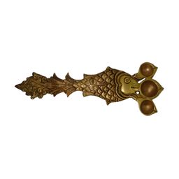Aakrati Gold Toned Brass Metal Fish Figure Havan Spoon-image-53