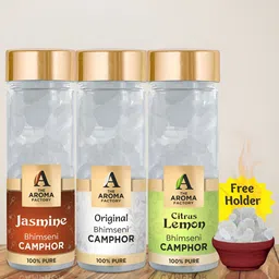The Aroma Factory White 3 Pieces Jasmine Original & Lemon Bhimseni Pooja Camphor-image-44
