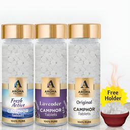 The Aroma Factory White 3 Pieces Fresh Active, Lavender & Original Scented Camphors-5