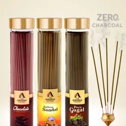 The Aroma Factory Magenta & Brown Chocolate Kesar Chandan & Gugal Fragrance Incense Sticks-image-32