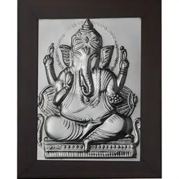 Pray Everyday Black Silver-Plated Ganesh Ji Rectangle Table Photo Frame-image-18